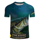 2019 new men's brand 3d printed T-shirt, fun fish print super men's T-shirt