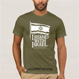 Fashion summer T shirt Classice Men I Stand With Israel T Shirt Clothing 100%