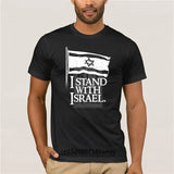 Fashion summer T shirt Classice Men I Stand With Israel T Shirt Clothing 100%