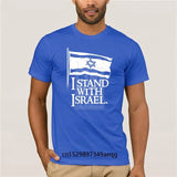 Fashion summer T shirt Classice Men I Stand With Israel T Shirt Clothing 100%