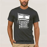 Fashion summer T shirt Classice Men I Stand With Israel T Shirt Clothing 100%