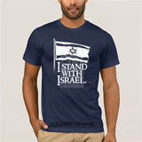 Fashion summer T shirt Classice Men I Stand With Israel T Shirt Clothing 100%
