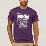Fashion summer T shirt Classice Men I Stand With Israel T Shirt Clothing 100%
