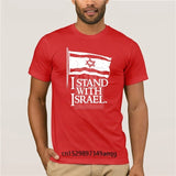 Fashion summer T shirt Classice Men I Stand With Israel T Shirt Clothing 100%
