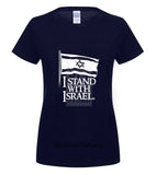 Fashion summer T shirt Classice Men I Stand With Israel T Shirt Clothing 100%