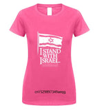 Fashion summer T shirt Classice Men I Stand With Israel T Shirt Clothing 100%