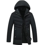 Sitaicery Plus Size XL-5XL Men's Winter Jacket Hooded Padded Zipper Jacket