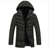 Sitaicery Plus Size XL-5XL Men's Winter Jacket Hooded Padded Zipper Jacket